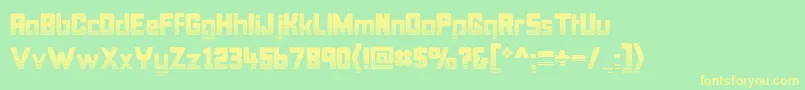 Bonkund Font – Yellow Fonts on Green Background