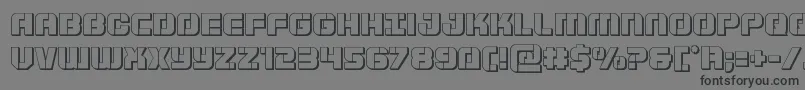 Шрифт Supersubmarine3D – чёрные шрифты на сером фоне