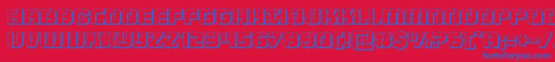 Supersubmarine3D Font – Blue Fonts on Red Background
