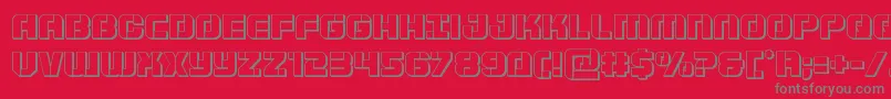 Supersubmarine3D Font – Gray Fonts on Red Background