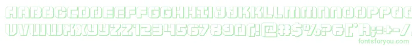 Czcionka Supersubmarine3D – zielone czcionki