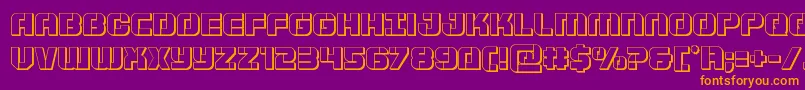 Supersubmarine3D Font – Orange Fonts on Purple Background