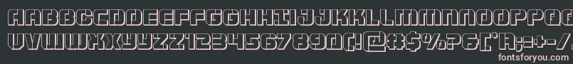 Supersubmarine3D-Schriftart – Rosa Schriften auf schwarzem Hintergrund
