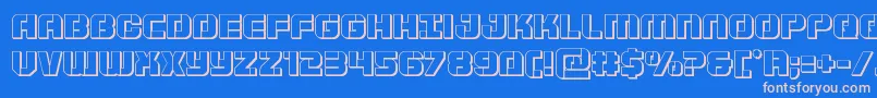 Supersubmarine3D Font – Pink Fonts on Blue Background