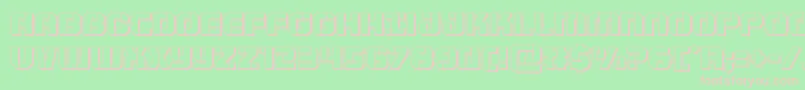 Supersubmarine3D-Schriftart – Rosa Schriften auf grünem Hintergrund