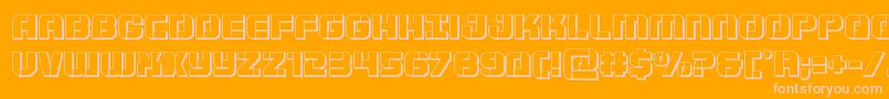Supersubmarine3D-Schriftart – Rosa Schriften auf orangefarbenem Hintergrund