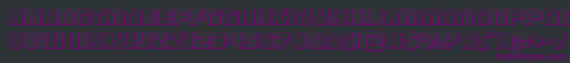 Шрифт Supersubmarine3D – фиолетовые шрифты на чёрном фоне