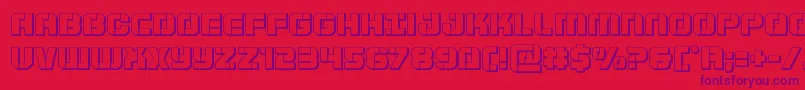 Supersubmarine3D Font – Purple Fonts on Red Background