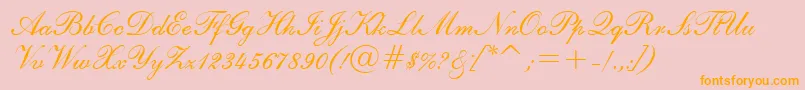 E111agio Font – Orange Fonts on Pink Background