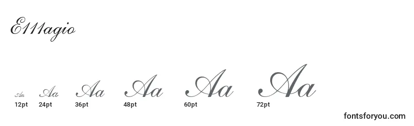 E111agio Font Sizes
