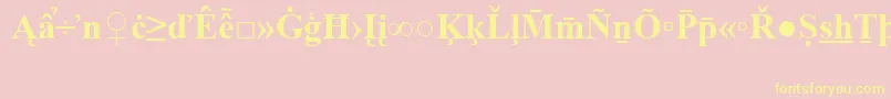 TimesNewRomanSpecialG2Bold Font – Yellow Fonts on Pink Background