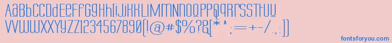 Labtuuw Font – Blue Fonts on Pink Background