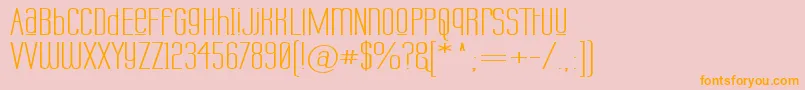 Labtuuw Font – Orange Fonts on Pink Background