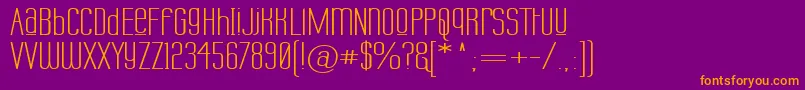 Labtuuw Font – Orange Fonts on Purple Background