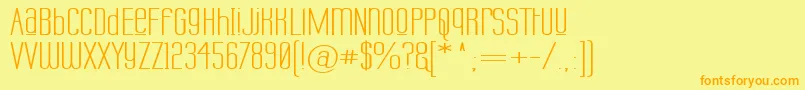 Labtuuw Font – Orange Fonts on Yellow Background