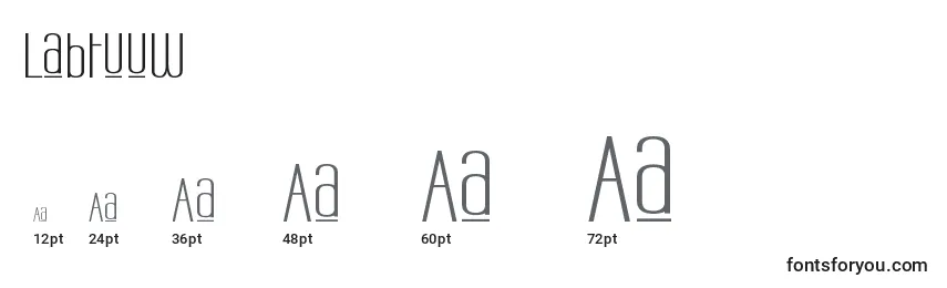 Labtuuw Font Sizes