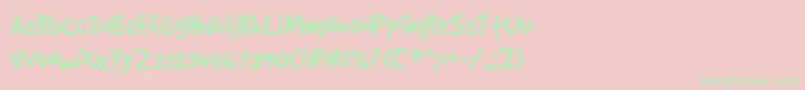 Gooddp Font – Green Fonts on Pink Background