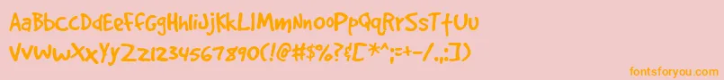 Gooddp Font – Orange Fonts on Pink Background