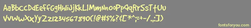 Gooddp Font – Yellow Fonts on Gray Background