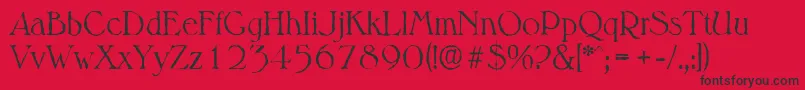 MelbourneantiqueLightRegular Font – Black Fonts on Red Background