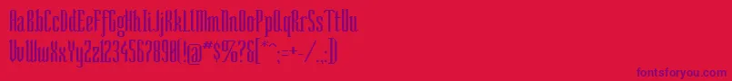 Czcionka Sonarr – fioletowe czcionki na czerwonym tle