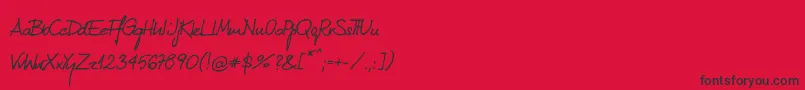 KubarecznyneueRegular Font – Black Fonts on Red Background