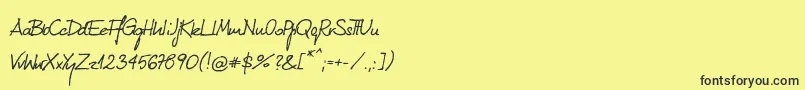 KubarecznyneueRegular Font – Black Fonts on Yellow Background