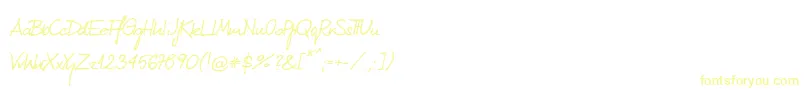 KubarecznyneueRegular Font – Yellow Fonts on White Background