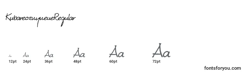 Größen der Schriftart KubarecznyneueRegular (78953)
