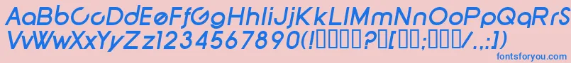 SfNewRepublicBoldItalic Font – Blue Fonts on Pink Background