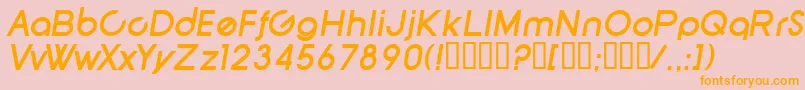SfNewRepublicBoldItalic Font – Orange Fonts on Pink Background