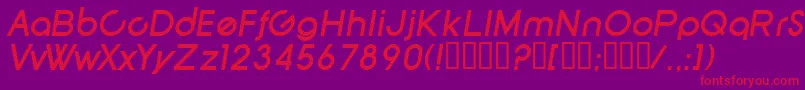 SfNewRepublicBoldItalic Font – Red Fonts on Purple Background