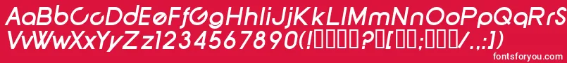 フォントSfNewRepublicBoldItalic – 赤い背景に白い文字