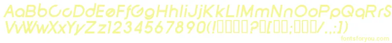 SfNewRepublicBoldItalic Font – Yellow Fonts on White Background