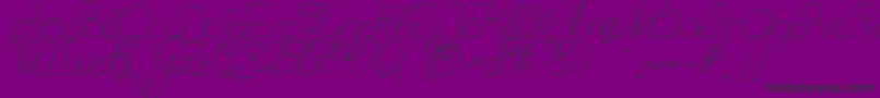 DeliciousCurls Font – Black Fonts on Purple Background