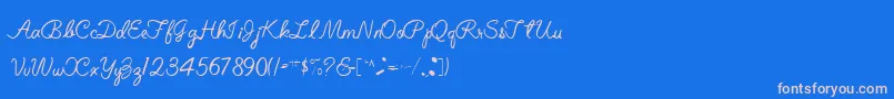 Шрифт ElizabethSemiScriptRegular – розовые шрифты на синем фоне