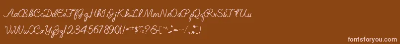 ElizabethSemiScriptRegular Font – Pink Fonts on Brown Background