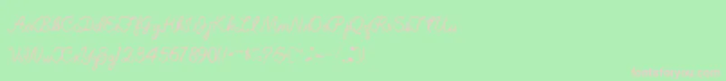 ElizabethSemiScriptRegular Font – Pink Fonts on Green Background