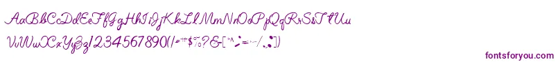 ElizabethSemiScriptRegular-fontti – violetit fontit valkoisella taustalla