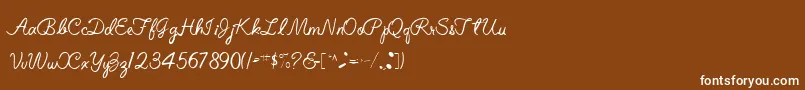 ElizabethSemiScriptRegular Font – White Fonts on Brown Background