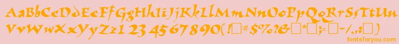 NomadscriptsskRegular Font – Orange Fonts on Pink Background