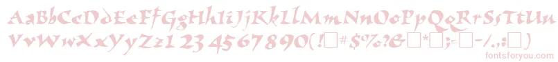 NomadscriptsskRegular-Schriftart – Rosa Schriften auf weißem Hintergrund