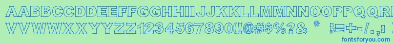 Original301 Font – Blue Fonts on Green Background