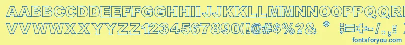 Original301 Font – Blue Fonts on Yellow Background