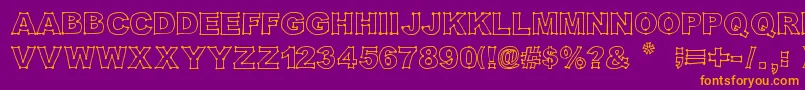 Original301 Font – Orange Fonts on Purple Background