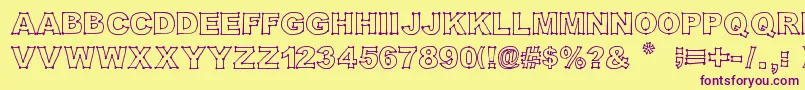 Original301 Font – Purple Fonts on Yellow Background