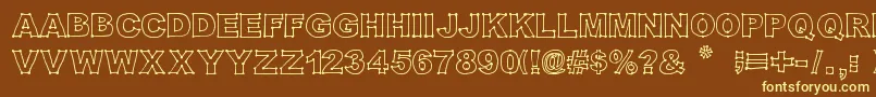 Original301 Font – Yellow Fonts on Brown Background