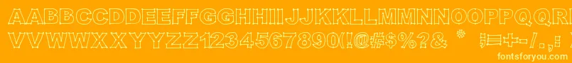 Original301 Font – Yellow Fonts on Orange Background