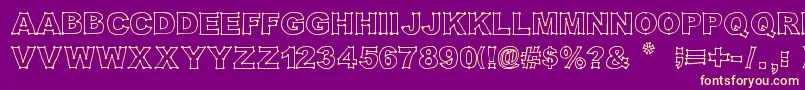 Original301 Font – Yellow Fonts on Purple Background