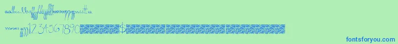 Donkeypunch Font – Blue Fonts on Green Background